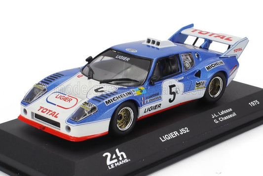 1/43 Atlas IXO Edition LIGIER - JS2 3.0L V8 TEAM AUTOMOBILES LIGIER GITANES N 5 2nd 24h LE MANS 1975 JEAN LOUIS LAFOSSE - GUY CHASSEUIL - BLUE WHITE