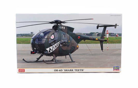 1/48 HASEGAWA BELL - OH-6D SHARK TEETH HELICOPTER MILITARY 1969 Limited Edition