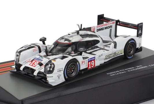 1/43 Atlas IXO Edition PORSCHE - 919 HYBRID 2.0L TURBO V4 TEAM PORSCHE N 19 WINNER 24h LE MANS 2015 EARL BAMBER - NICK TANDY - NICO HULKENBERG - WHITE GREY BLACK