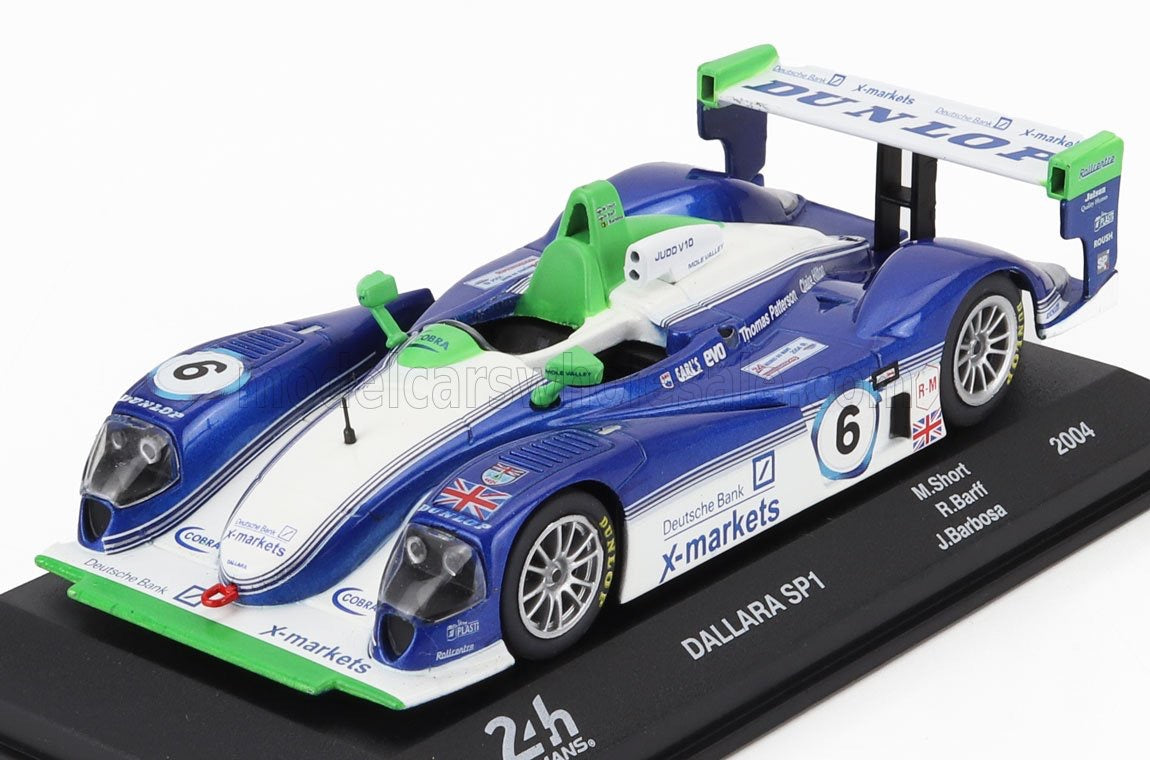 1/43 Atlas IXO Edition DALLARA - SP1 JUDD GV4 4.0L V10 TEAM ROLLCENTRE RACING N 6 24h LE MANS 2004 MARTIN SHORT - ROB BARFF - JOAO BARBOSA - WHITE BLUE