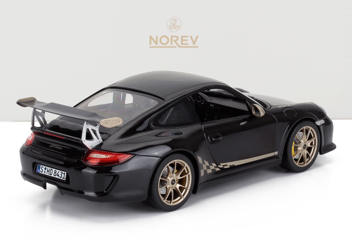 NOREV 1/18 PORSCHE - 911 997-2 GT3 RS COUPE 2009 - BLACK GOLD