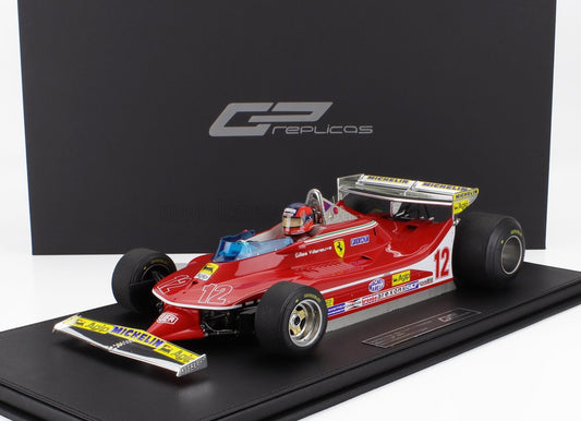 1/12 GP-REPLICAS FERRARI - F1 312T4 N 12 MONACO GP (with pilot figure) 1979 GILLES VILLENEUVE - RED