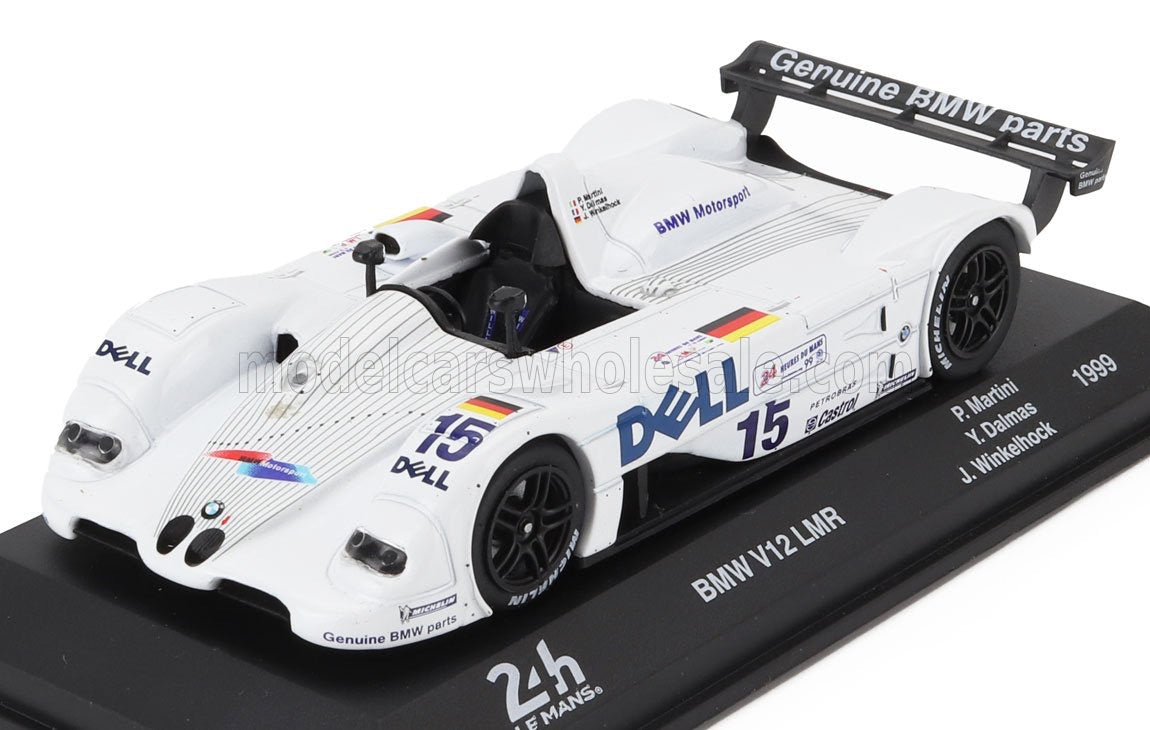 1/43 Atlas IXO Edition BMW - S70 6.0L V12 LMR TEAM BMW MOTORSPORT DELL N 15 WINNER 24h LE MANS 1999 PIERLUIGI MARTINI - YANNICK DALMAS - JOACHIM WINKELHOCK - WHITE