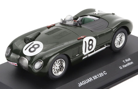 1/43 Atlas IXO Edition JAGUAR - XK120 C-TYPE SPIDER 3.4L TEAM JAGUAR CARS LTD N 18 WINNER 24h LE MANS 1953 TONY ROLT - DUNCAN HAMILTON - GREEN