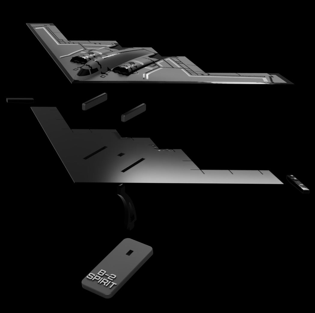 1/200 Scale Northrop B-2 Spirit Stealth Bomber Colour Snap Plane Kit