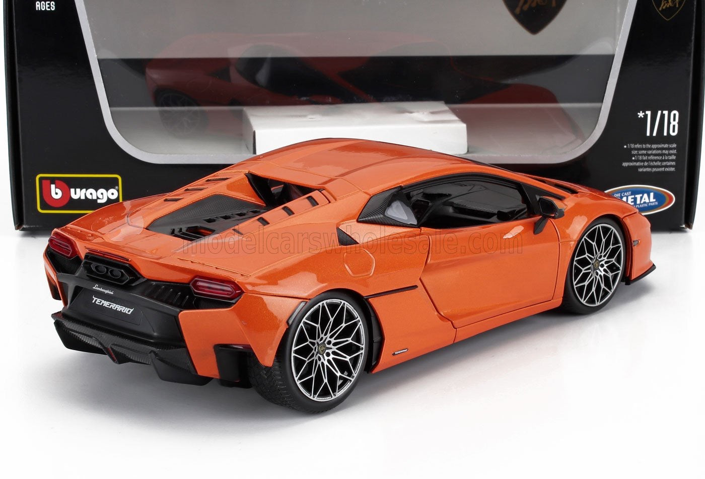1/18 BURAGO Die-Cast LAMBORGHINI Supercar - TEMERARIO 2024 - ORANGE