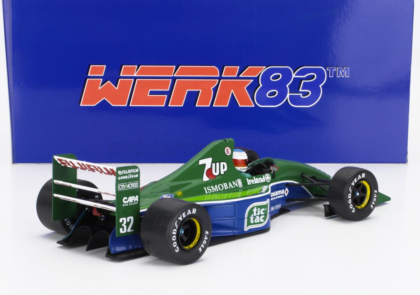 1/18 WERK83 JORDAN - F1 191 TEAM 7up JORDAN N 32 FIRST F1 RACE BELGIUM GP 1991 MICHAEL SCHUMACHER