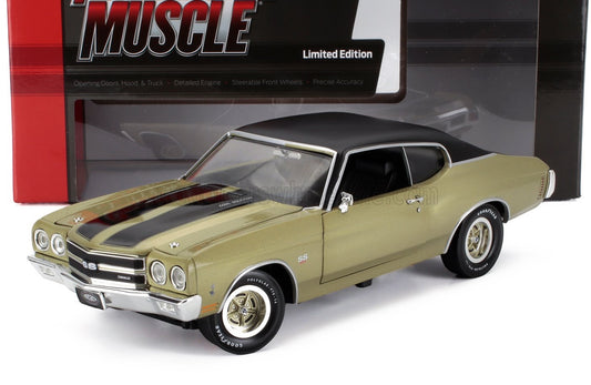 1/18 AUTOWORLD CHEVROLET - CHEVELLE SS COUPE 1970 - BROWN BLACK LIMITED EDITION