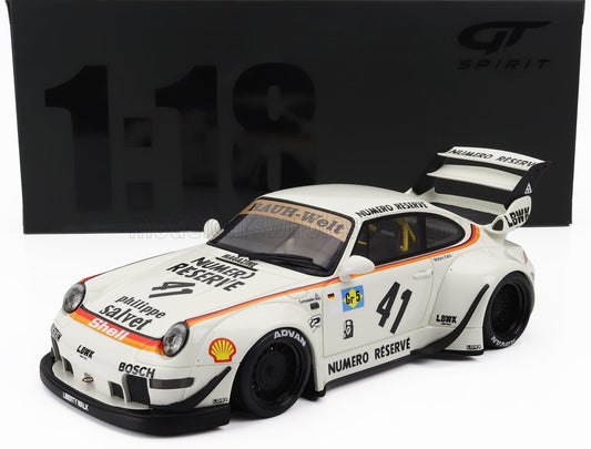 1/18 GT-SPIRIT PORSCHE - 911 993 RWB BODYKIT KATO-SAN N 41 RACING 1993 - WHITE