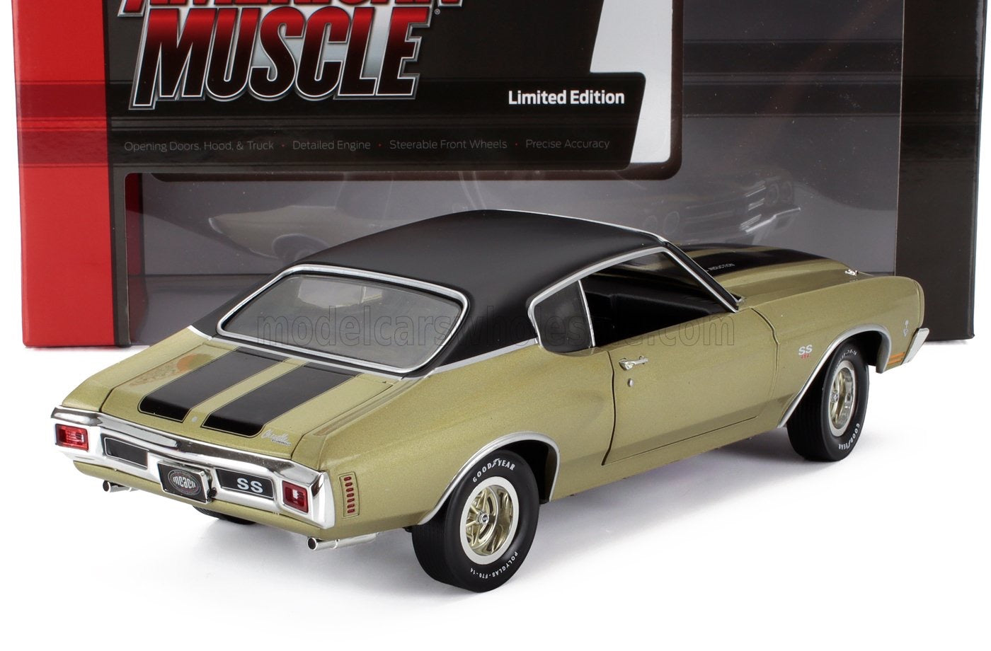 1/18 AUTOWORLD CHEVROLET - CHEVELLE SS COUPE 1970 - BROWN BLACK LIMITED EDITION