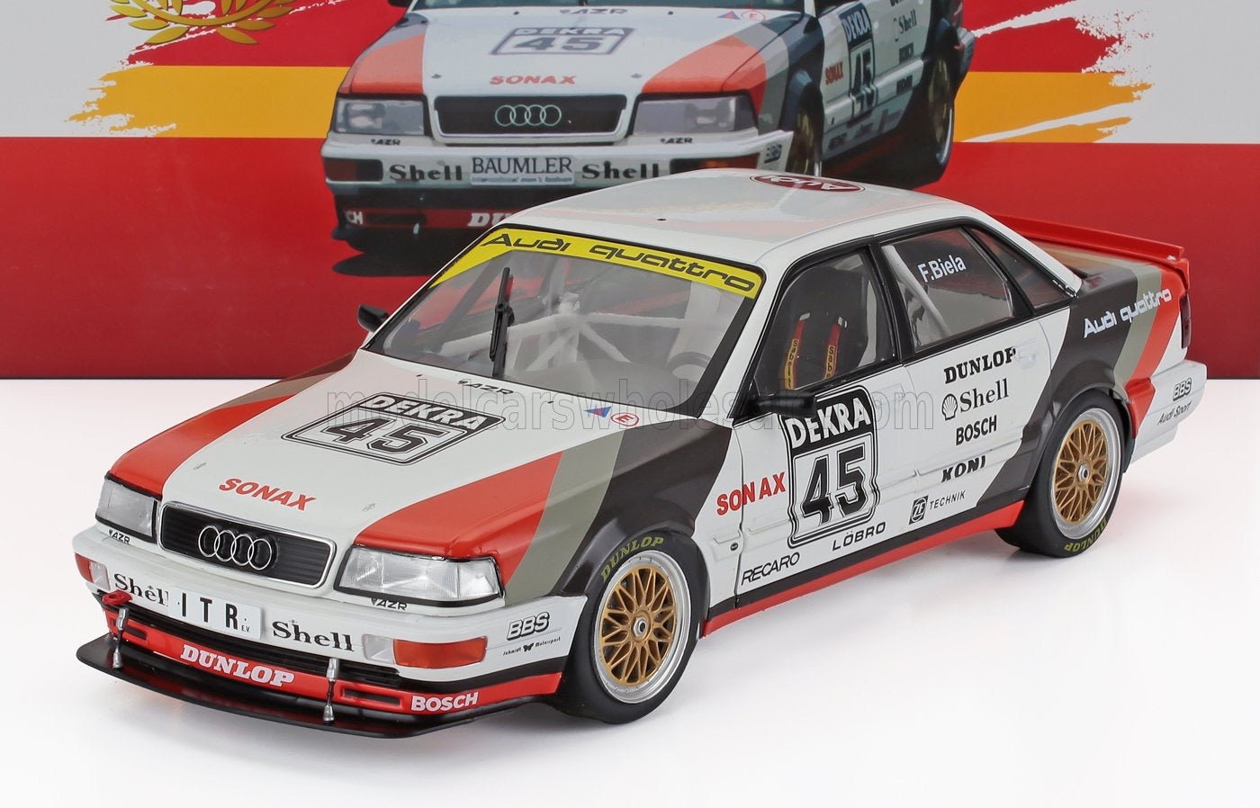 1/18 WERK83 AUDI - V8 QUATTRO TEAM AZR N 45 CHAMPION DTM SEASON 1991 FRANK BIELA