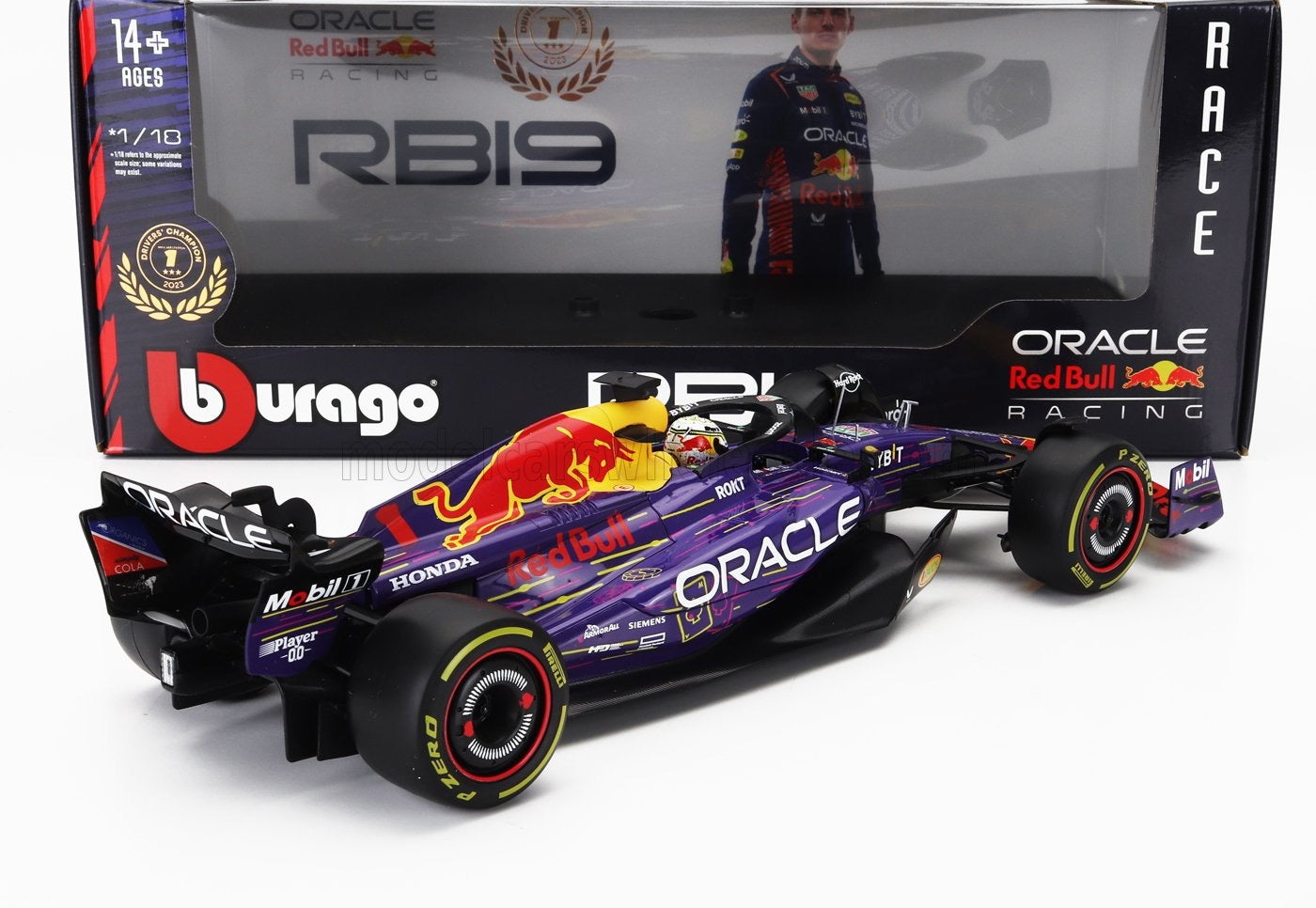 1/18 EXCLUSIVE DIE-CAST RED BULL - F1 RB19 TEAM ORACLE RED BULL RACING N 1 WORLD CHAMPION WINNER LAS VEGAS USA GP 2023 MAX VERSTAPPEN