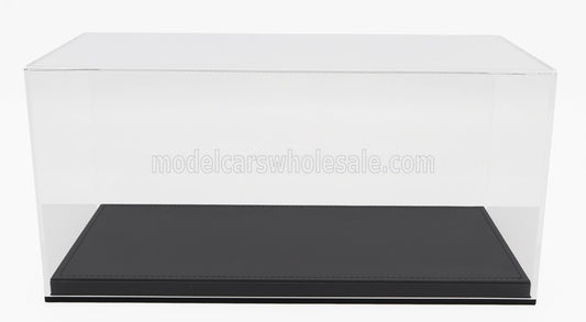 1/18 LUXBOX DISPLAY BOX - BASE IN SYNTHETIC LEATHER BASE BLACK - 32.2 cmL X 16.2W X 15.6H cm