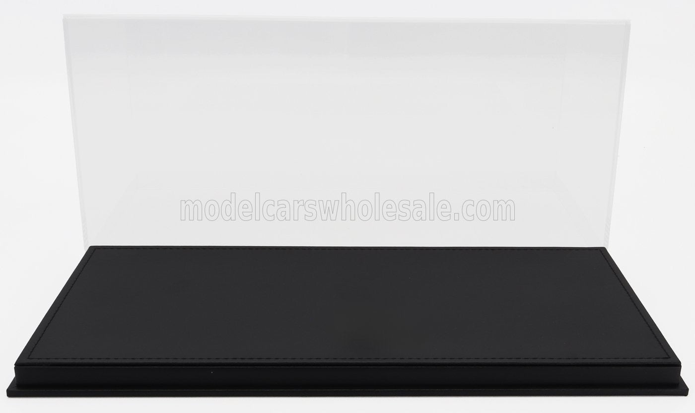 1/18 LUXBOX DISPLAY BOX - BASE IN SYNTHETIC LEATHER BASE BLACK - 32.2 cmL X 16.2W X 15.6H cm