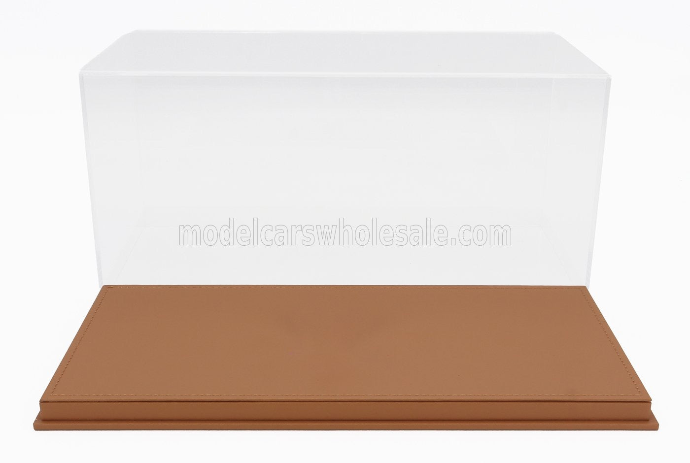 1/18 LUXBOX DISPLAY BOX - BASE IN SYNTHETIC LEATHER BASE BEIGE - 32.2 cmL X 16.2W X 15.6H cm (Copy)