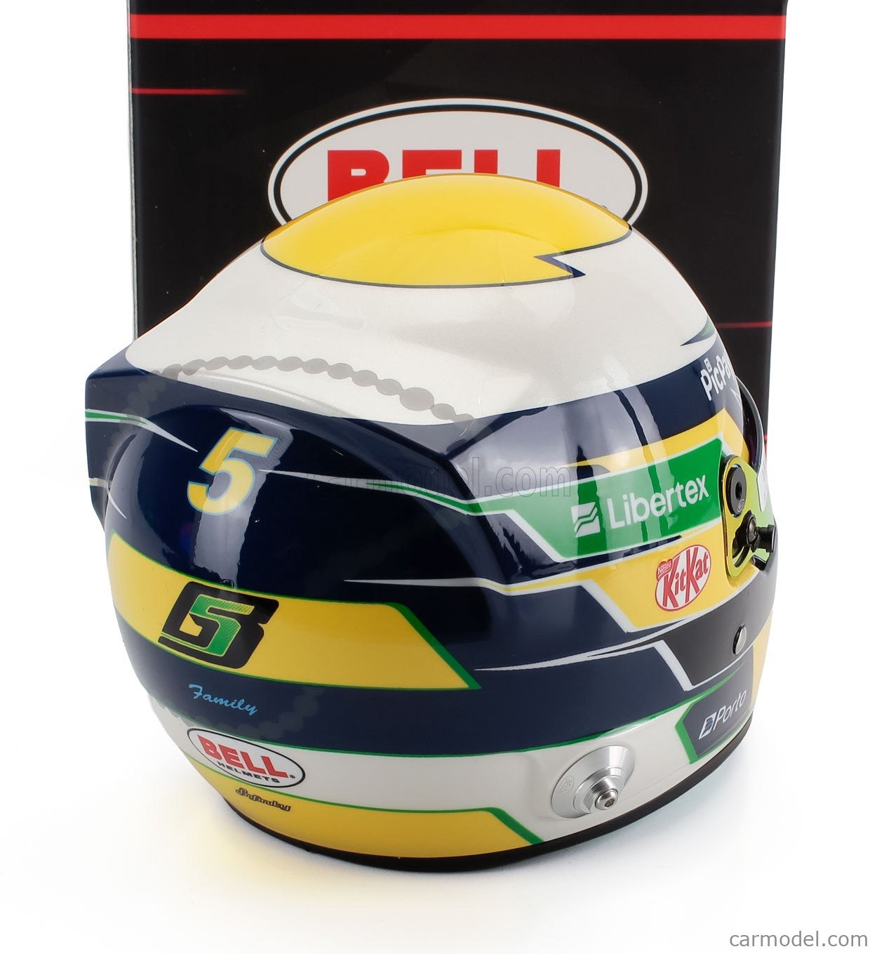 1/2 MINI HELMETBELL HELMET - CASCO HELMET F1 GABRIEL BORTOLETO TEAM STAKE F1 KICK SAUBER N 5 SEASON 2025