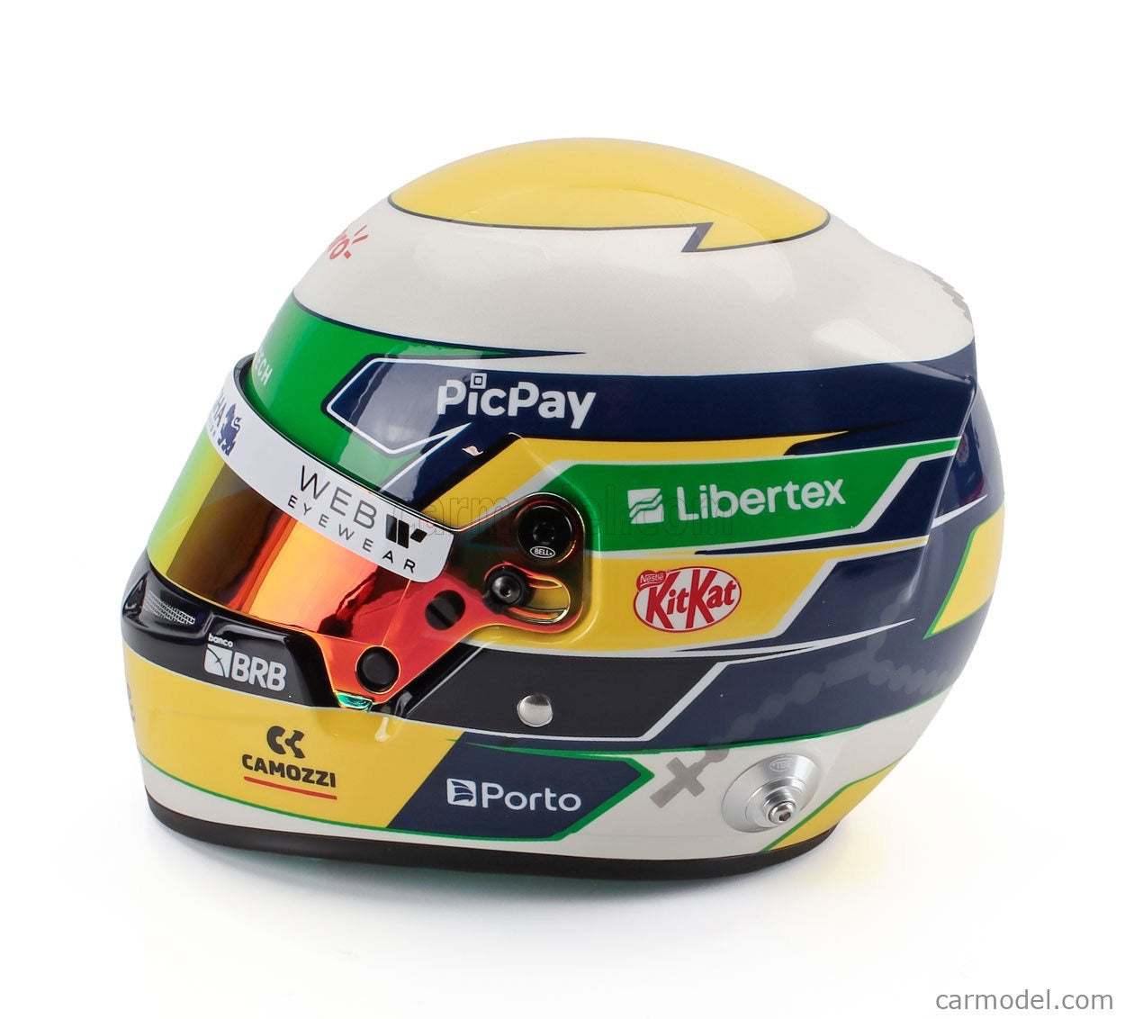 1/2 MINI HELMETBELL HELMET - CASCO HELMET F1 GABRIEL BORTOLETO TEAM STAKE F1 KICK SAUBER N 5 SEASON 2025
