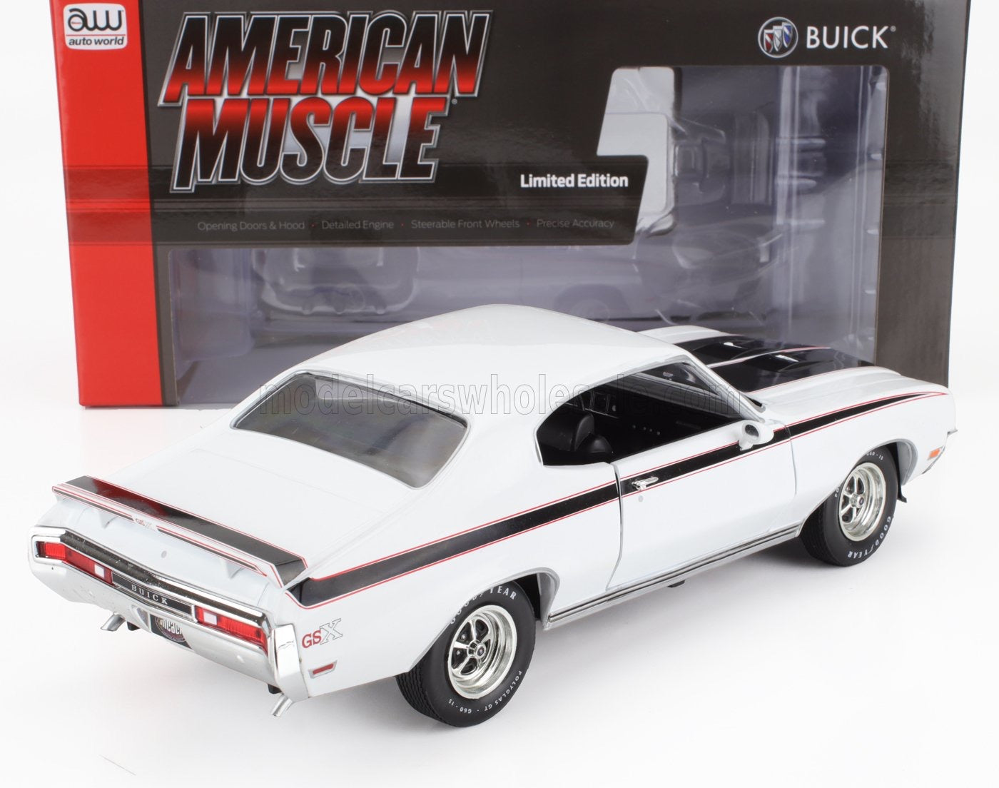 1/18 AUTOWORLD BUICK - GSX MCACN HARD-TOP 1970 - WHITE BLACK LIMITED EDITION