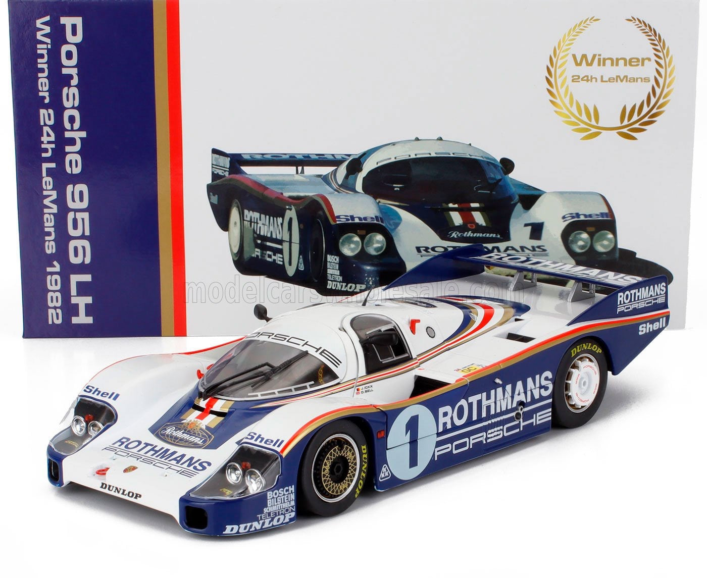 1/18 WERK83 PORSCHE - 956LH 2.6L F6 TWIN TURBO TEAM ROTHMANS PORSCHE SYSTEM N 1 WINNER 24h LE MANS 1982 JACKY ICKX - DEREK BELL
