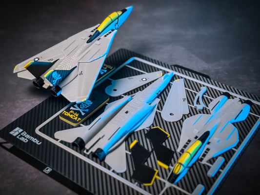 1/100 Scale Grumman F-14 TOMCAT Fighter Jet Full Colour Snap Plane Kit