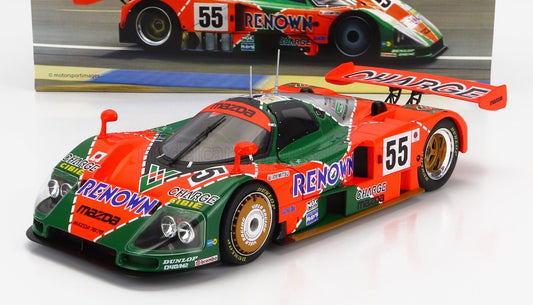 1/18 WERK83 MAZDA - 787B 2.6L TEAM MAZDASPEED CO. LTD. N 55 WINNER 24h LE MANS 1991 BERTRAND GACHOT - JOHNNY HERBERT - VOLKER WEIDLER - ORANGE GREEN SILVER