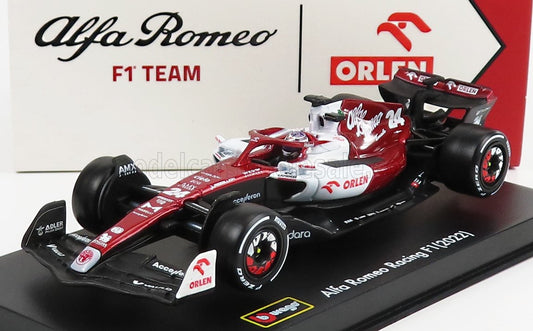 Burago 1/43 Signature ALFA ROMEO F1 C42 #24 BAHRAIN GP 2022 GUANYU ZHOU in Case