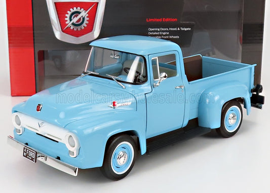 1/18 AUTOWORLD FORD USA - F-100 PICK-UP 1956 - LIGHT BLUE LIMITED EDITION