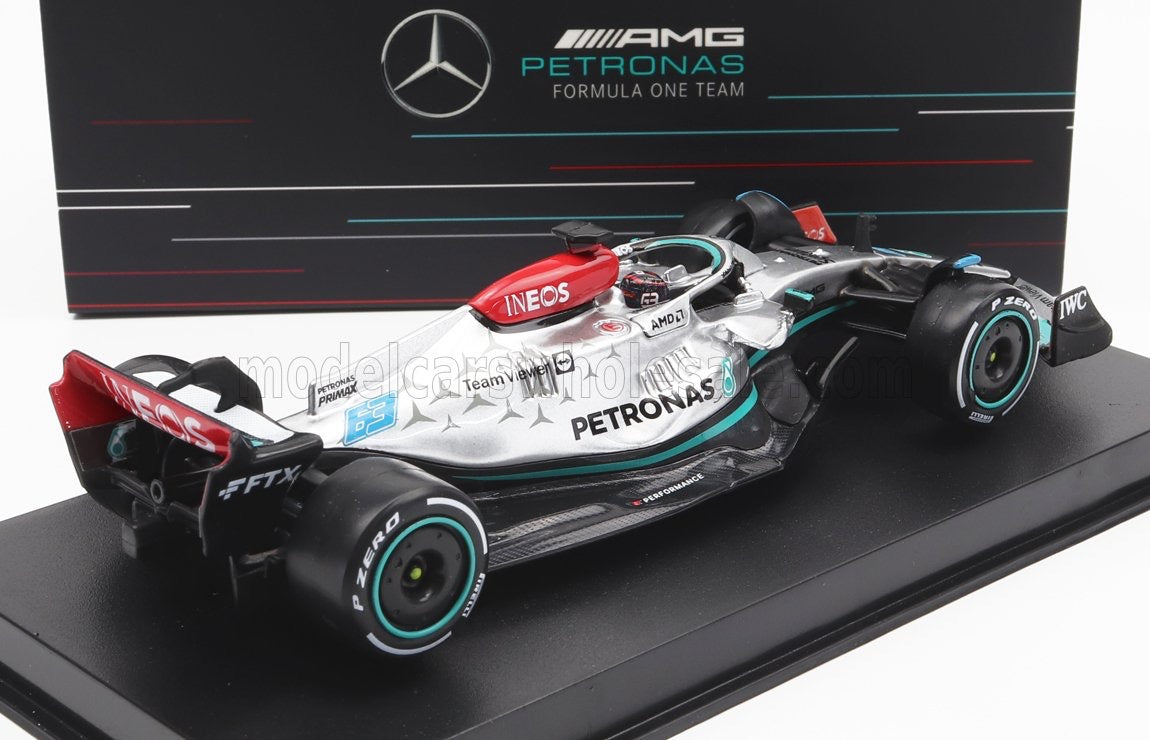 Burago 1/43 Signature Mercedes AMG F1 2022 W13 E w/ Driver #63 George Russell