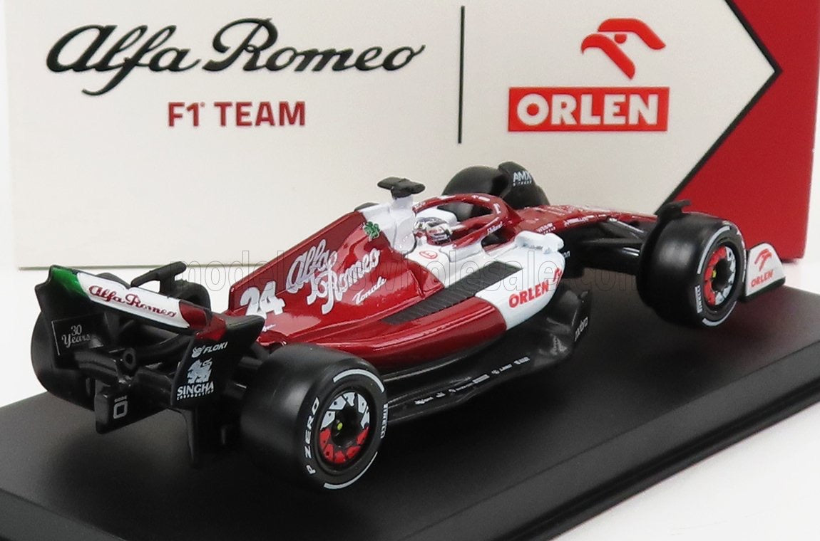 Burago 1/43 Signature ALFA ROMEO F1 C42 #24 BAHRAIN GP 2022 GUANYU ZHOU in Case