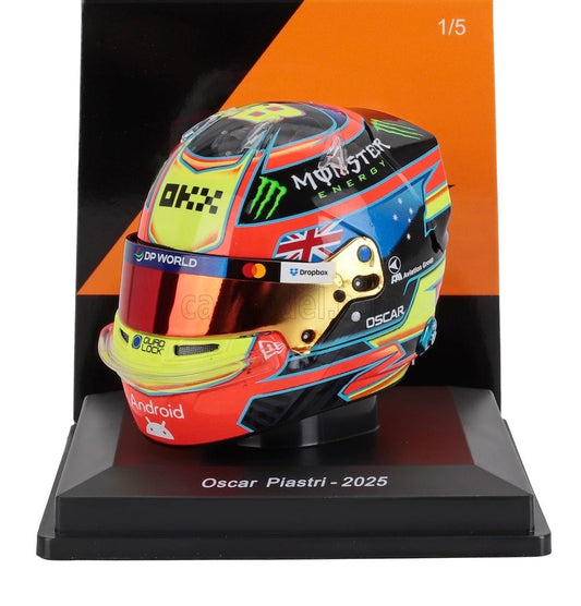 1/5 SPARK HELMET - BELL HELMET - CASCO HELMET F1 OSCAR PIASTRI TEAM MCLAREN N 81 SEASON 2025