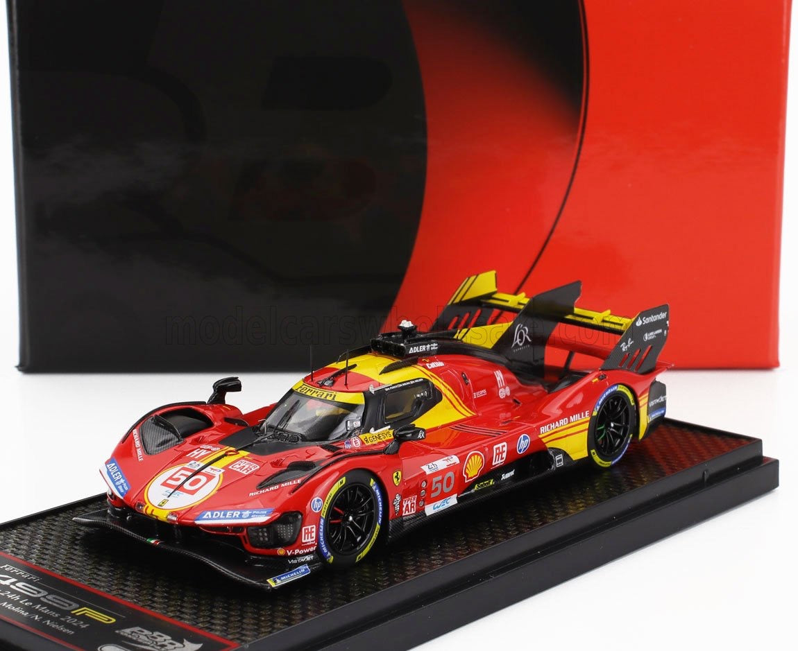 1/43 BBR-MODELS FERRARI - 499P 3.0L TURBO V6 TEAM FERRARI AF CORSE N 50 WINNER 24h LE MANS 2024 ANTONIO FUOCO - MIGUEL MOLINA - NICKLAS NIELSEN - LIMITED EDITION 1/499
