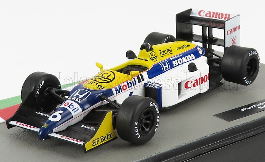 1/43 Atlas Die-Cast WILLIAMS - F1 HONDA FW11B N 6 WORLD CHAMPION SEASON 1987 NELSON PIQUET