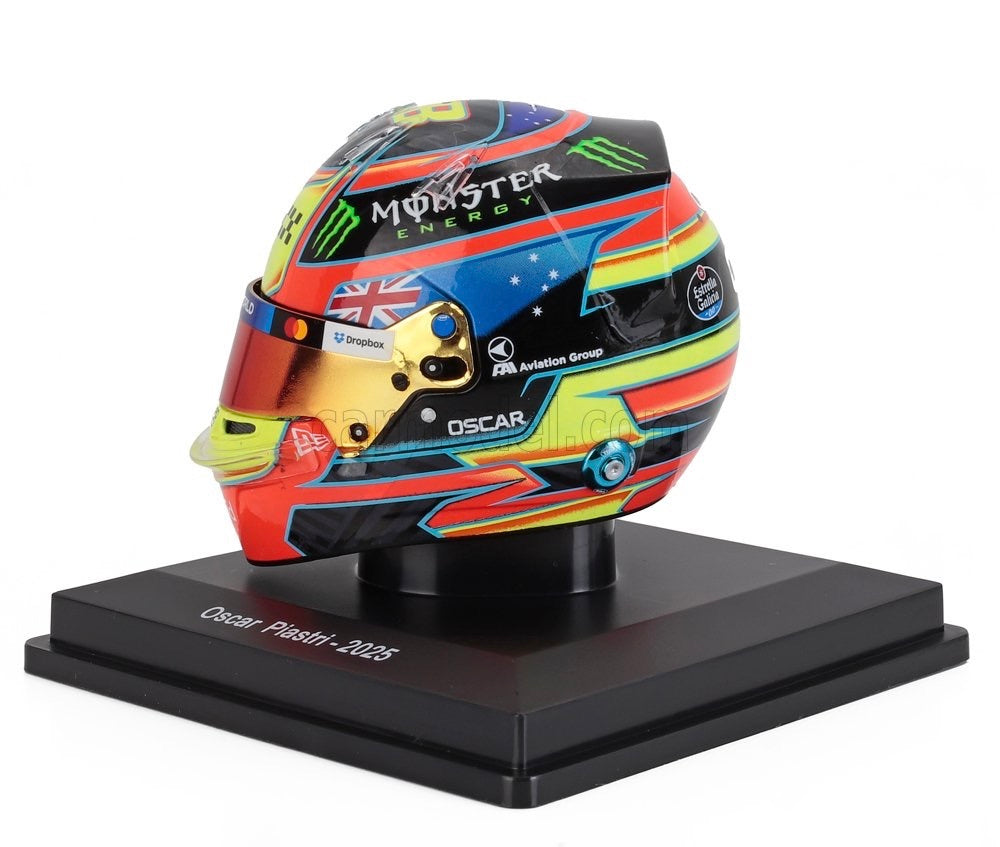 1/5 SPARK HELMET - BELL HELMET - CASCO HELMET F1 OSCAR PIASTRI TEAM MCLAREN N 81 SEASON 2025