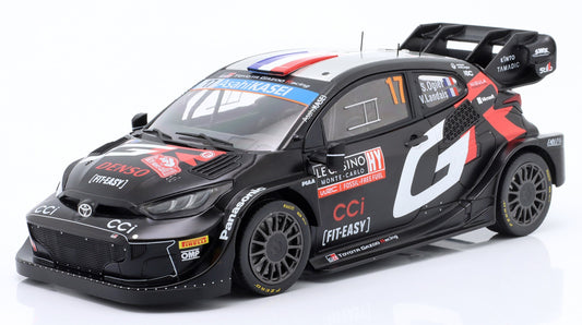 1/18 IXO-MODELS TOYOTA - YARIS GR RALLY1 HYBRID TEAM TOYOTA GAZOO RACING WRT N 17 2nd RALLY MONTECARLO 2024 SEBASTIEN OGIER - VINCENT LANDAIS - BLACK WHITE