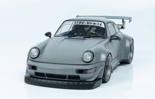 1/18 SOLIDO – Die-Cast PORSCHE 911 964 RWB BODYKIT NARDO GREY 2024 WITH AKIRI NAKAI FIGURE IN CHAIR – LIMITED EDITION
