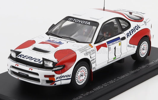 1/24 HACHETTE TOYOTA - CELICA GT4 TURBO 4WD ST185 TEAM CASTROL N 1 WINNER RALLY NEW ZEALAND 1992 CARLOS SAINZ - LUIS MOYA - WHITE RED