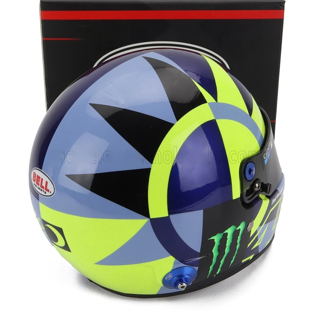 1/2 MINI HELMET BELL HELMET - CASCO HELMET VALENTINO ROSSI BMW M4 GT3 WRT 2022 - YELLOW WHITE BLUE