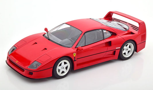 1/18 KK-SCALE FERRARI - F40 1987 - BLACK INTERIOR - ROSSO FERRARI RED Limited Edition