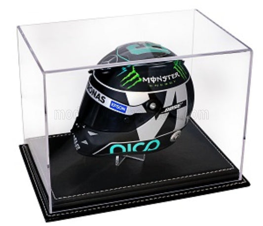 1/2 ATLANTIC MINI HELMET DISPLAY BOX MOLHOUSE BASE IN LEATHER BASE BLACK - ONLY FOR CASCO HELMET - 24.0L X 16.0W X 18.0H cm (INTERIOR HEIGHT cm 16.0)