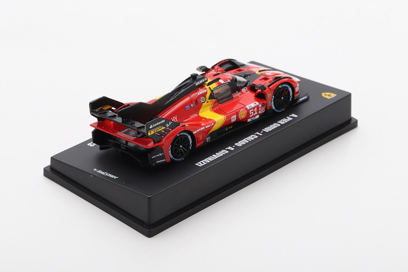 LOOKSMART 1/64 RESIN FERRARI - 499P 3.0L TURBO V6 TEAM FERRARI AF CORSE N 51 WINNER 24h LE MANS 2023 ALESSANDRO PIER GUIDI - JAMES CALADO - ANTONIO GIOVINAZZI