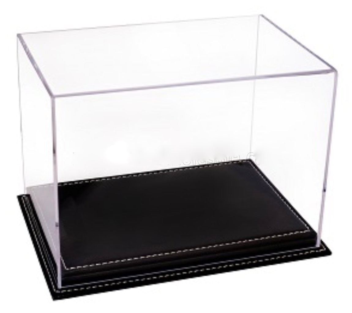 1/2 ATLANTIC MINI HELMET DISPLAY BOX MOLHOUSE BASE IN LEATHER BASE BLACK - ONLY FOR CASCO HELMET - 24.0L X 16.0W X 18.0H cm (INTERIOR HEIGHT cm 16.0)