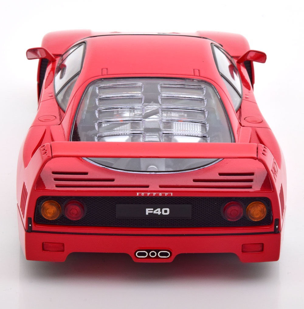 1/18 KK-SCALE FERRARI - F40 1987 - BLACK INTERIOR - ROSSO FERRARI RED Limited Edition