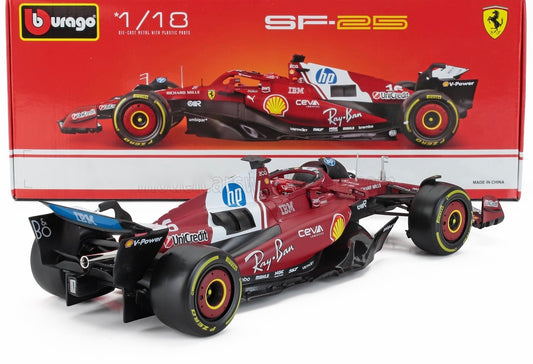 1/18 Burago Die-Cast FERRARI - F1 SF-25 TEAM SCUDERIA FERRARI N 16 SEASON 2025 CHARLES LECLERC