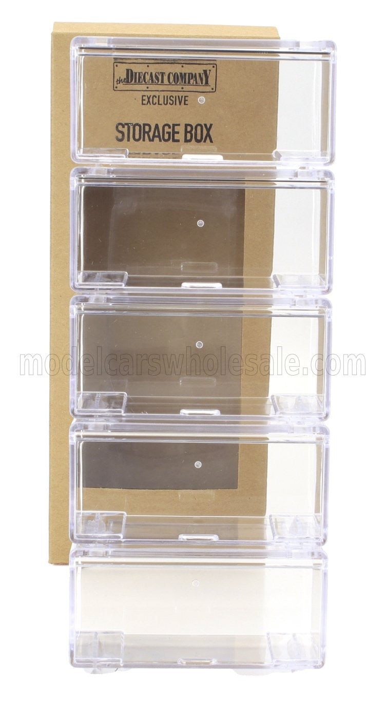 1/64 DISPLAY BOX SET 5X 1/64 STACKABLE STORAGE BOX - 9.5L X 4.2W X 4.2H cm
