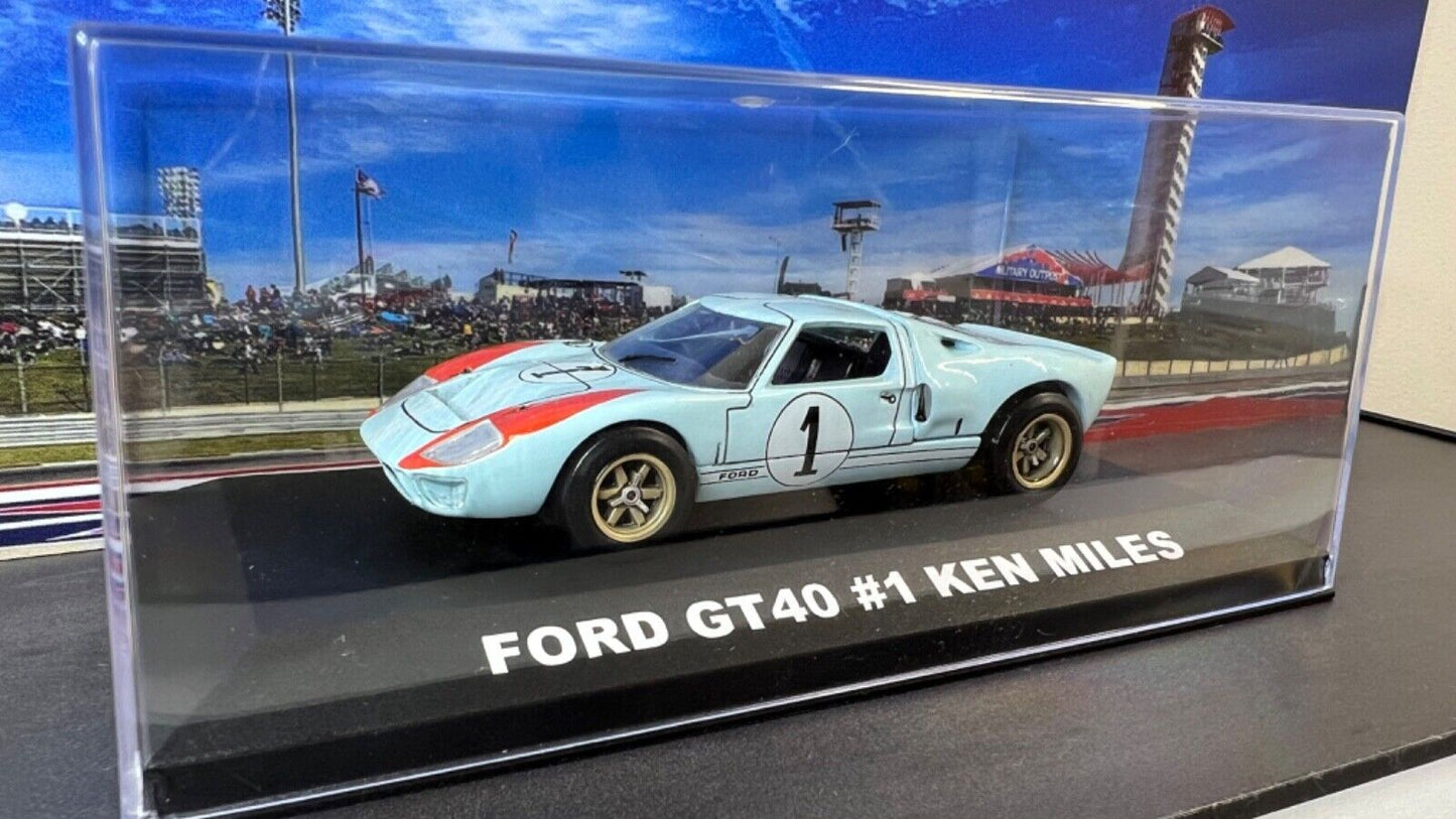 Custom Super Detailed 1:43 Die-Cast Ford GT40 Le Mans 24h 1969 #1 Ken Miles Case