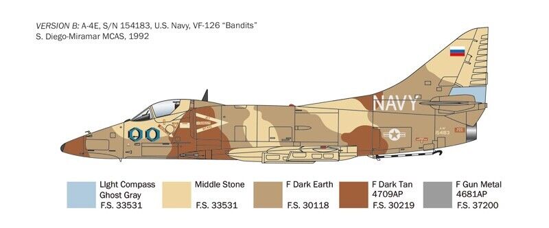 ITALERI 1/48 McDONNEL DOUGLAS A-4 E/F/G/ SKYHAWK 6 VERSIONS USN USMC IAF RAN NEW MODEL KIT