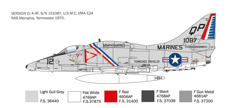 ITALERI 1/48 McDONNEL DOUGLAS A-4 E/F/G/ SKYHAWK 6 VERSIONS USN USMC IAF RAN NEW MODEL KIT