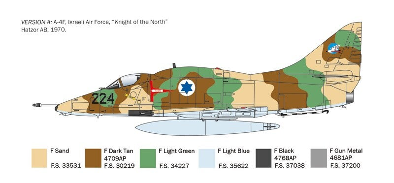 ITALERI 1/48 McDONNEL DOUGLAS A-4 E/F/G/ SKYHAWK 6 VERSIONS USN USMC IAF RAN NEW MODEL KIT