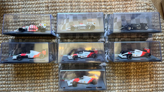 Atlas Collection 1/43 Die-Cast Ayrton Senna F1 Racing History Complete Set X7 McLaren Lotus Toleman