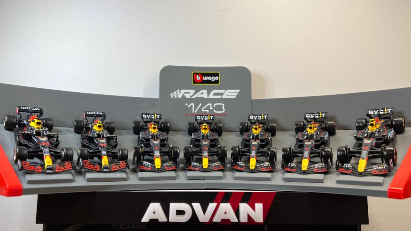 BURAGO 1/43 Oracle Red Bull F1 Hall of Fame SPECIAL SET 7X RB16B RB18 RB19 Verstappen Perez